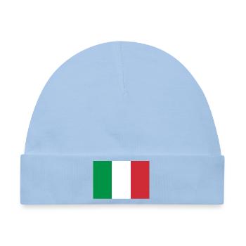 Aufkleber Flagge von Italien Flagge Italien Fahne Flagge - Baby Premium Organic Mütze - Hellblau - Vorne