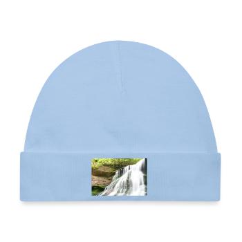 Wasserfall Waldzauber / Hörschbach - Baby Premium Organic Mütze - Hellblau - Vorne