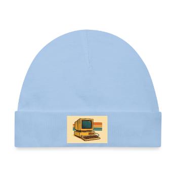 Retro Computer 80er - Baby Premium Organic Mütze - Hellblau - Vorne