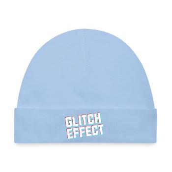 Gamer Glitch Effect Hoodie - Baby Premium Organic Mütze - Hellblau - Vorne
