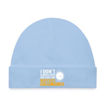 Mullet Haarschnitt Vokuhila - Baby Premium Organic Mütze - Hellblau - Vorne