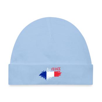 Französische Flaggenbrush - Baby Premium Organic Mütze - Hellblau - Vorne