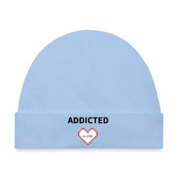 Pixel Heart to Love - Baby Premium Organic Mütze - Hellblau - Vorne