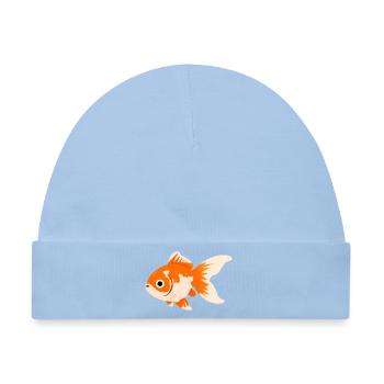 Komet-Goldfisch-Cartoon-Splash - Baby Premium Organic Mütze - Hellblau - Vorne