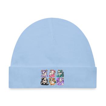 Sechs stilvolle Ziegenmädchen - Baby Premium Organic Mütze - Hellblau - Vorne