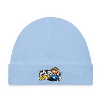 Ich bremse auch für Döner - Baby Premium Organic Mütze - Hellblau - Vorne