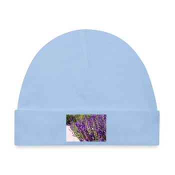 Vibrant Purple Salvia Flowers - Baby Premium Organic Mütze - Hellblau - Vorne