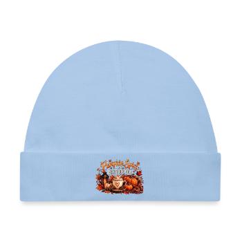 Pumpkin Spice Everything Nice Kürbis Herbstmotiv - Baby Premium Organic Mütze - Hellblau - Vorne