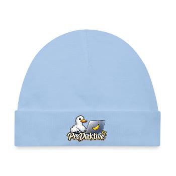 ProDucktive Ente am Laptop - Baby Premium Organic Mütze - Hellblau - Vorne