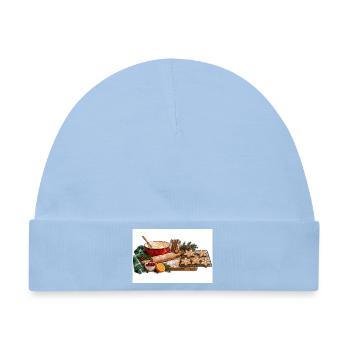 Feiertags-Backstern-Keks-Szene - Baby Premium Organic Mütze - Hellblau - Vorne