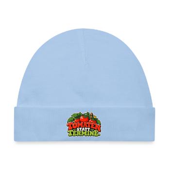 Tomaten statt Termine – Cartoon - Baby Premium Organic Mütze - Hellblau - Vorne