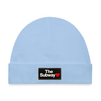 Subway Heart Retro-Schild - Baby Premium Organic Mütze - Hellblau - Vorne