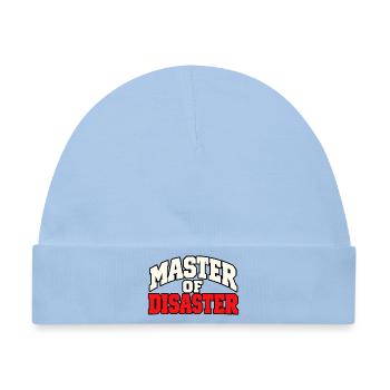 Master of Disaster – Lustiger Chaos Spruch - Baby Premium Organic Mütze - Hellblau - Vorne