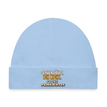 Server läuft. Ich nicht. Frohe Weihnachten - IT - Baby Premium Organic Mütze - Hellblau - Vorne
