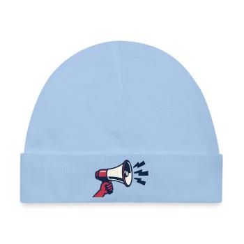 Rotes Megafon Ultras Logo - Baby Premium Organic Mütze - Hellblau - Vorne