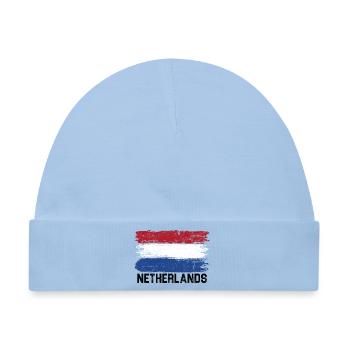 Pinselstrich-Trikolore-Flagge - Baby Premium Organic Mütze - Hellblau - Vorne