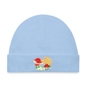 Farbige Zusammensetzung der Pilze - Baby Premium Organic Mütze - Hellblau - Vorne