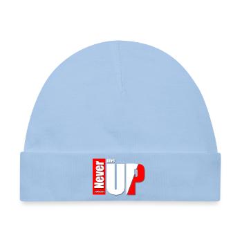 never give up - Baby Premium Organic Mütze - Hellblau - Vorne