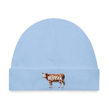 Freaky Cow Typografie Tee - Baby Premium Organic Mütze - Hellblau - Vorne