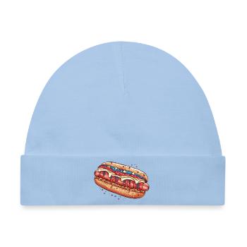 Kreativer dreifarbiger Hotdog - Baby Premium Organic Mütze - Hellblau - Vorne