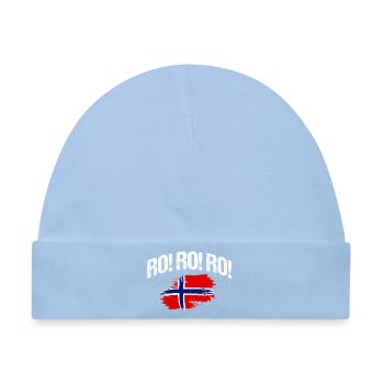 Norway Norge Fjords Scandinavian Ro Viking ship - Baby Premium Organic Mütze - Hellblau - Vorne