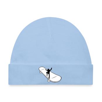 skateboard skaten skate sport fahren skaten - Baby Premium Organic Mütze - Hellblau - Vorne
