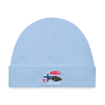 Die dicksten Platten I Heilbutt Angler Norwegen - Baby Premium Organic Mütze - Hellblau - Vorne