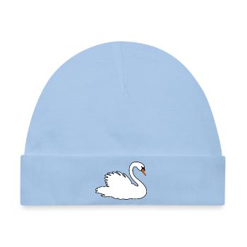Höckerschwan - Baby Premium Organic Mütze - Hellblau - Vorne