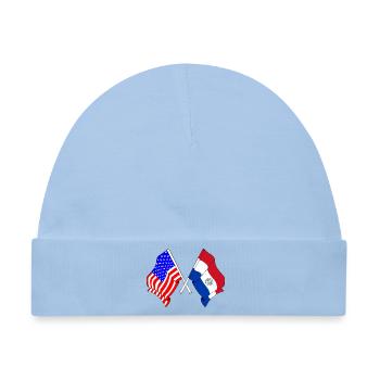Flagge USA, Flagge Paraguay - Baby Premium Organic Mütze - Hellblau - Vorne