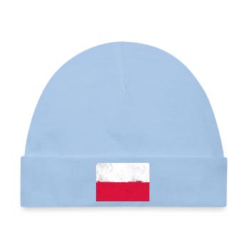 Polnische Flagge - Baby Premium Organic Mütze - Hellblau - Vorne