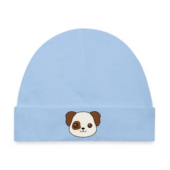 Charmantes Welpen-Cartoon-Design - Baby Premium Organic Mütze - Hellblau - Vorne