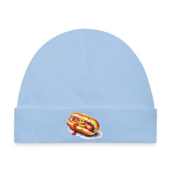 Farbiger Hotdog - Baby Premium Organic Mütze - Hellblau - Vorne