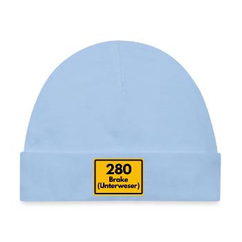 ALTE POSTLEITZAHL PLZ RETRO 2880 BRAKE UNTERWESER! - Baby Premium Organic Mütze - Hellblau - Vorne