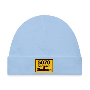 ALTE POSTLEITZAHL PLZ RETRO 5070 BERGISCH GLADBAC - Baby Premium Organic Mütze - Hellblau - Vorne