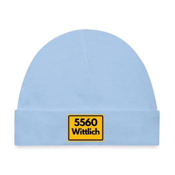 ALTE POSTLEITZAHL PLZ RETRO 5560 WITTLICH - Baby Premium Organic Mütze - Hellblau - Vorne