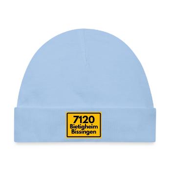 ALTE POSTLEITZAHL PLZ 7120 BIETIGHEIM BISSINGEN - Baby Premium Organic Mütze - Hellblau - Vorne