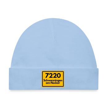 ALTE POSTLEITZAHL PLZ 7220 SCHWENNINGEN AM NECKAR  - Baby Premium Organic Mütze - Hellblau - Vorne