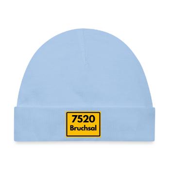 ALTE POSTLEITZAHL RETRO 7520 BRUCHSAL HEIMATSTOLZ  - Baby Premium Organic Mütze - Hellblau - Vorne