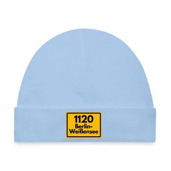 ALTE POSTLEITZAHL PLZ RETRO 1120 BERLIN WEISSENSEE - Baby Premium Organic Mütze - Hellblau - Vorne