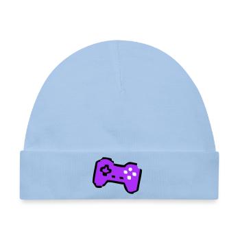  Schräger Retro Controller Gamer - Baby Premium Organic Mütze - Hellblau - Vorne