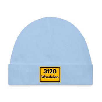 ALTE POSTLEITZAHL PLZ RETRO 3120 WANZLEBEN HEIMAT - Baby Premium Organic Mütze - Hellblau - Vorne