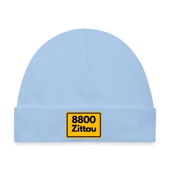 8800 02763 ZITTAU SACHSEN 8800 ALTE POSTLEITZAHL  - Baby Premium Organic Mütze - Hellblau - Vorne