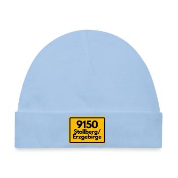 ALTE POSTLEITZAHL 9150 STOLLBERG/ERZGEBIRGE - Baby Premium Organic Mütze - Hellblau - Vorne