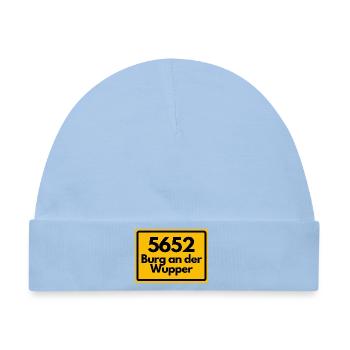 ALTE POSTLEITZAHL 5652 PLZ 42659 BURG AN D. WUPPER - Baby Premium Organic Mütze - Hellblau - Vorne