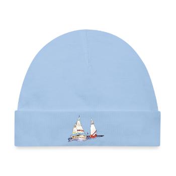 Segelboote - Baby Premium Organic Mütze - Hellblau - Vorne