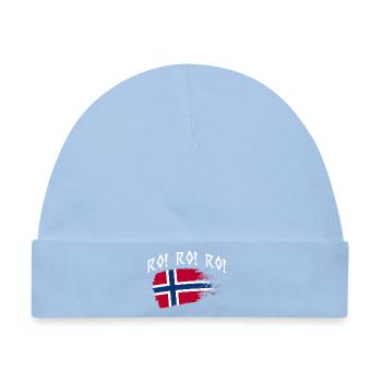 Norway Norge Fjords Scandinavian Ro Viking ship - Baby Premium Organic Mütze - Hellblau - Vorne