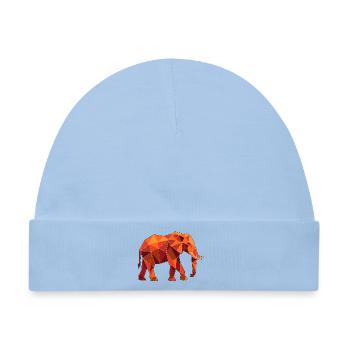 Poly Stil Elefant - Baby Premium Organic Mütze - Hellblau - Vorne