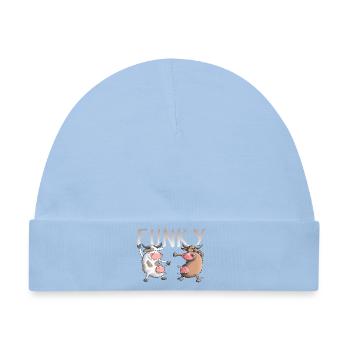 Funky, Crazy, Fun - Baby Premium Organic Mütze - Hellblau - Vorne