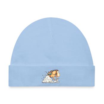 Westernpferd im Slide - Baby Premium Organic Mütze - Hellblau - Vorne