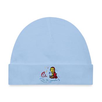 Hippo und Fisch singen im Duett - Baby Premium Organic Mütze - Hellblau - Vorne